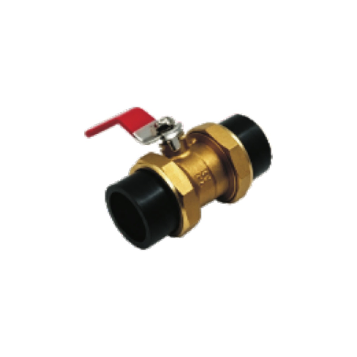 PE Double Union Brass Ball Valve