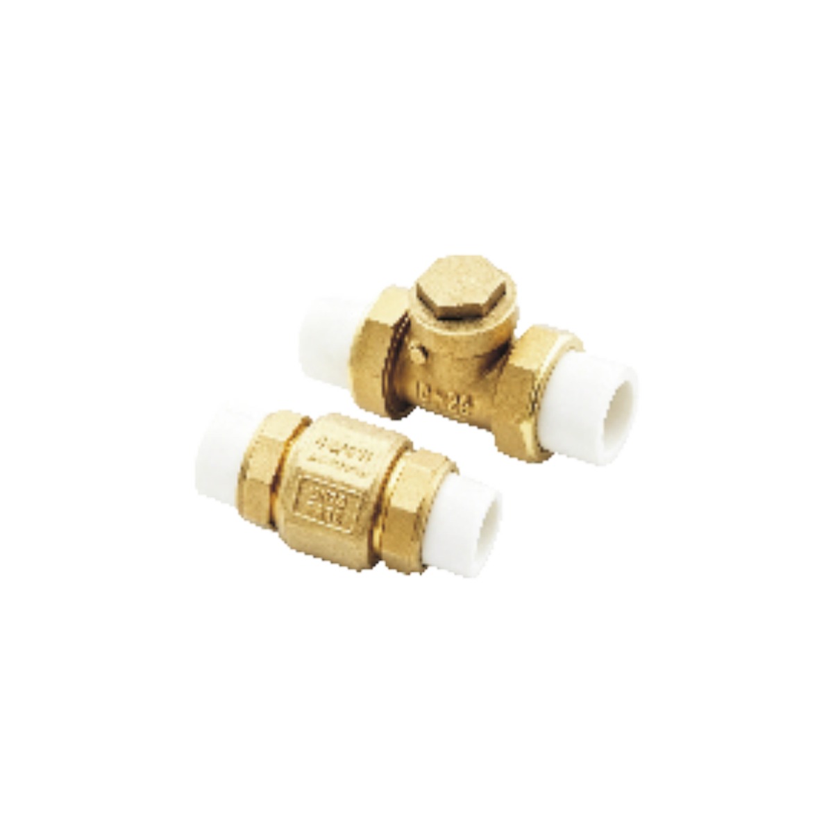 PE Double Union Brass Check Valve